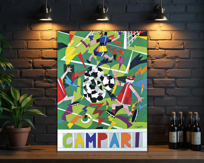 Campari Futurist Soccer Sign by Angioletti - Heavy Metal Cafe & Bar Decor