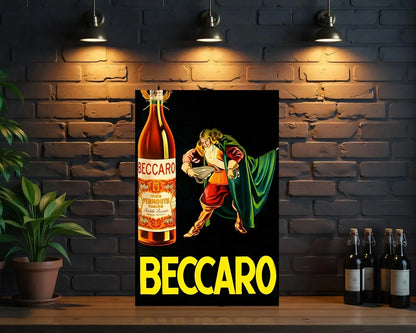 Beccaro Vermouth Heavy Metal Sign – Garage & Man Cave Decor