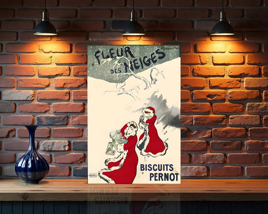 Fleur des Neiges Biscuits Pernot Sign - Heavy Metal Cafe & Bar Decor
