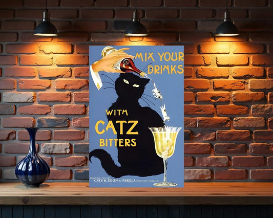 Catz Bitters Heavy Metal Sign – Garage & Man Cave Decor