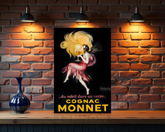 Cognac Monnet Vintage Sign - Heavy Metal Cafe & Bar Decor