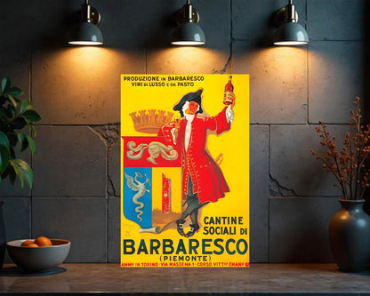 Barbaresco Piemonte Heavy Metal Sign - Cafe & Bar Decor