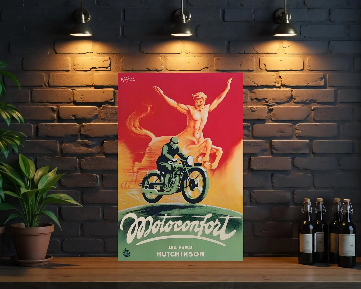 Motoconfort Hutchinson Tires Sign – Large Heavy Metal Garage & Tyre Sign