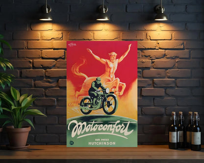 Motoconfort Hutchinson Tires Sign – Large Heavy Metal Garage & Tyre Sign