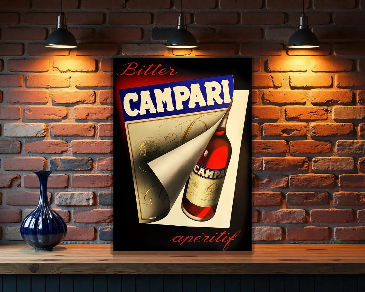 Campari Bitter Aperitif Heavy Metal Sign – Garage & Man Cave Decor