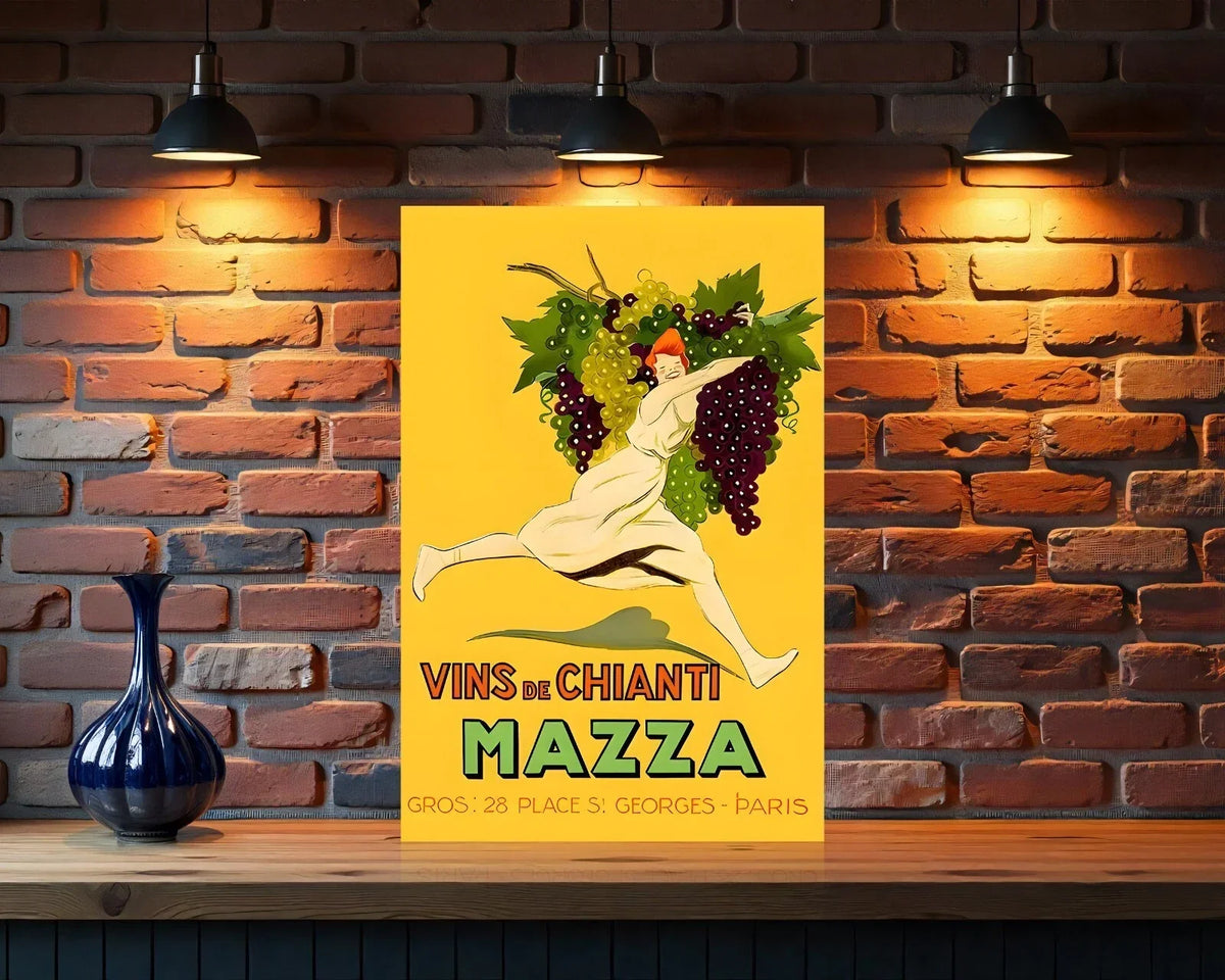 Vins de Chianti Mazza Heavy Metal Sign – Garage & Man Cave Decor