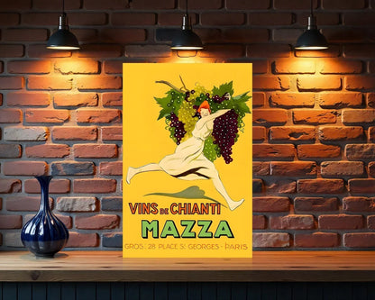 Vins de Chianti Mazza Heavy Metal Sign – Garage & Man Cave Decor
