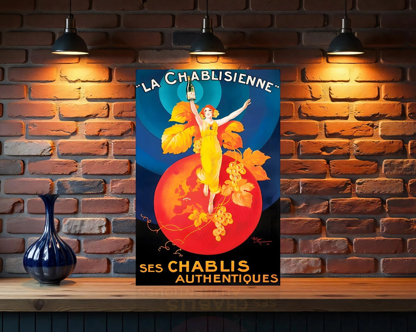 La Chablisienne French Wine Sign - Heavy Metal Cafe & Bar Decor