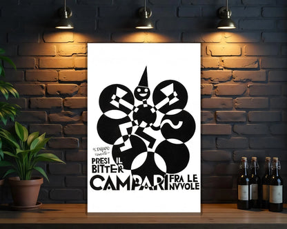 Campari Depero “Presi il Bitter fra le Nuvole” Sign  - Heavy Metal Cafe & Bar Decor