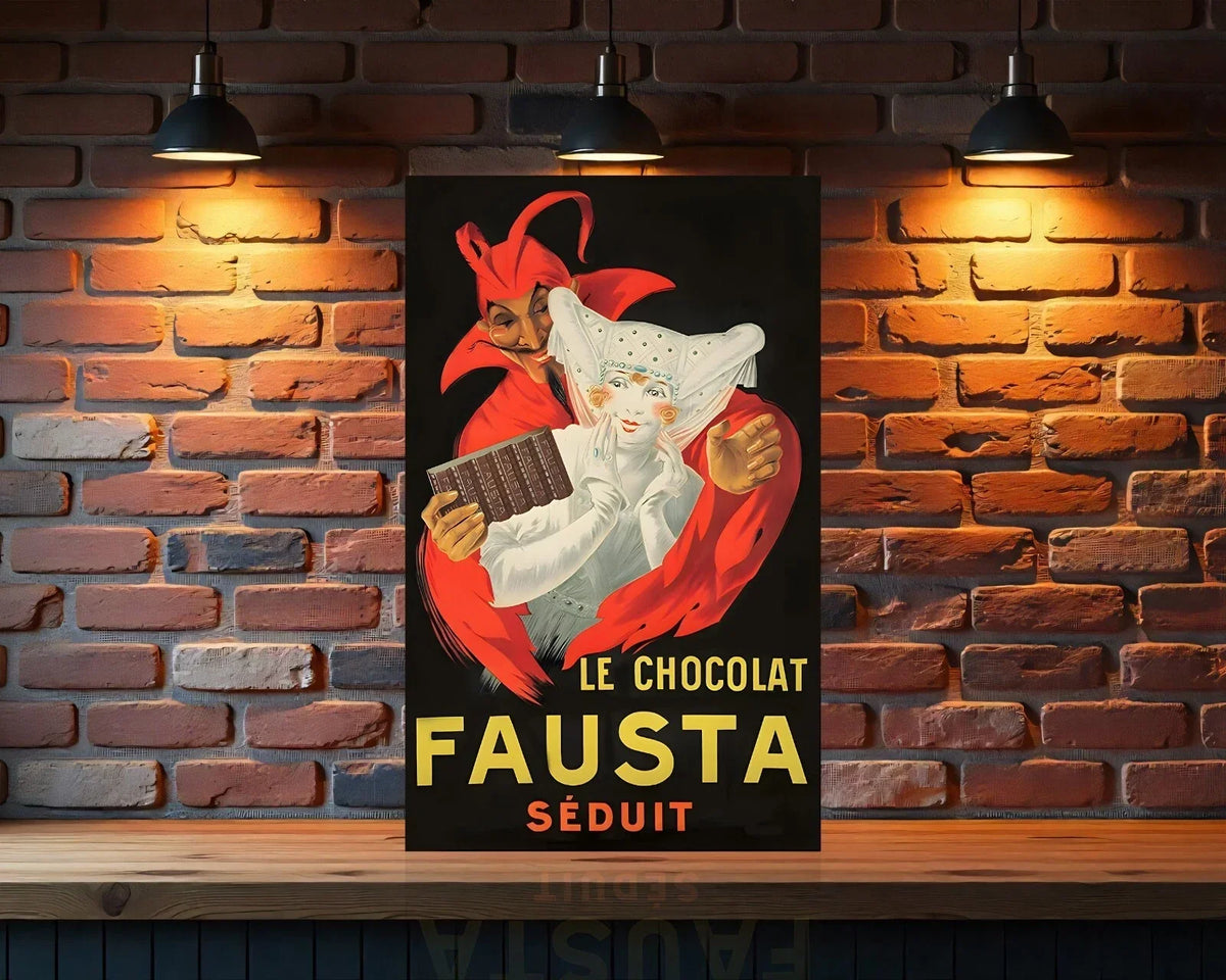 FAUSTA Chocolate Heavy Metal Sign – Garage & Man Cave Decor