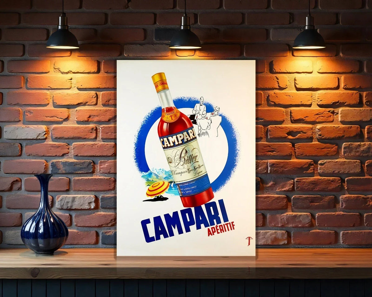 Campari Apéritif Circle Edition Heavy Metal Sign – Garage & Man Cave Decor