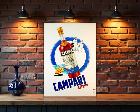 Campari Apéritif Circle Edition Heavy Metal Sign – Garage & Man Cave Decor