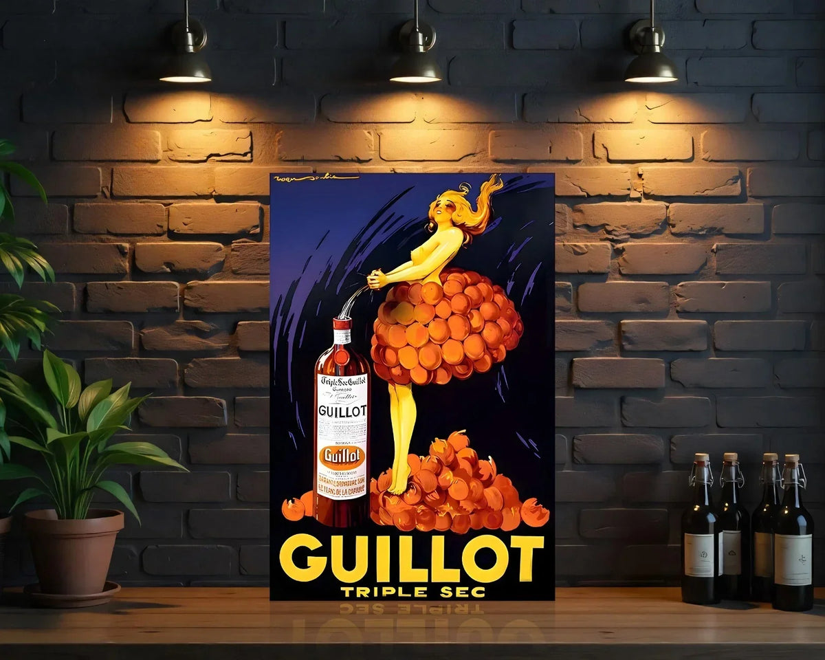 Guillot Triple Sec Heavy Metal Sign – Garage & Man Cave Decor
