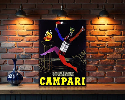 Campari "Olympic Flame" Heavy Metal Sign – Garage & Man Cave Decor