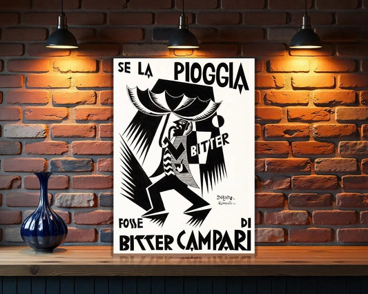 Campari Se La Pioggia Heavy Metal Sign – Garage & Man Cave Decor