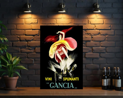 Vini Spumanti Gancia Sparkling Heavy Metal Sign - Cafe & Bar Decor