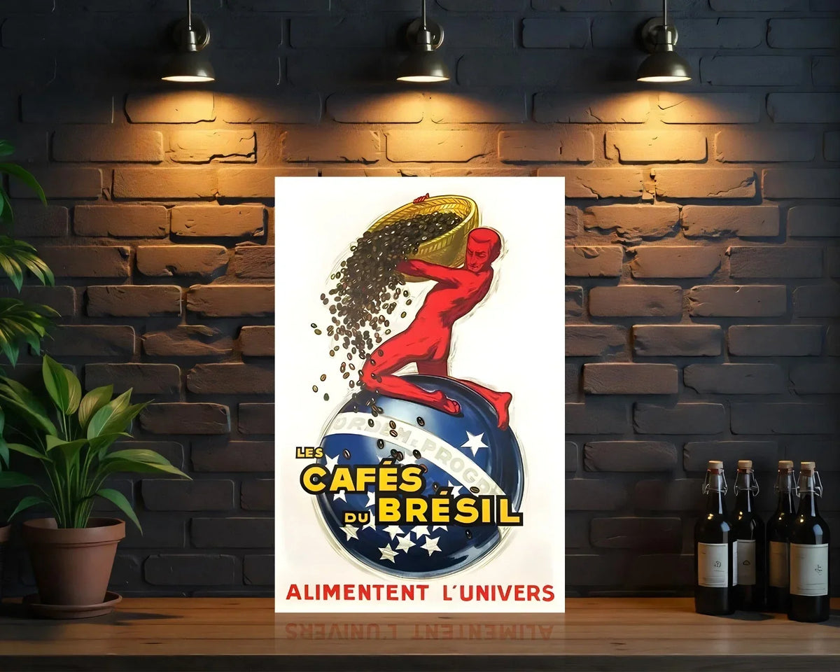 Les Cafes Bresil Heavy Metal Sign – Garage & Man Cave Decor