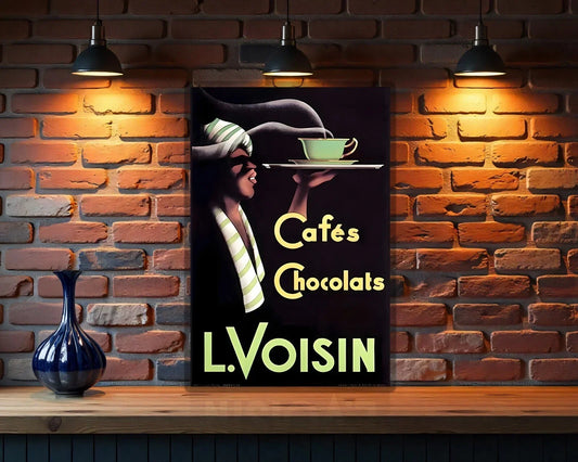 Cafés Chocolats L. Voisin Heavy Metal Sign – Garage & Man Cave Decor