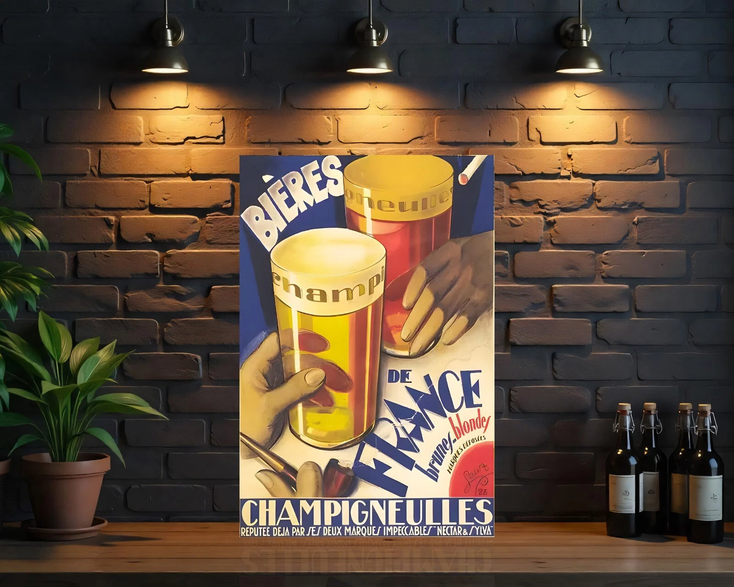 Bières de France Champigneulles Sign - Heavy Metal Cafe & Bar Decor