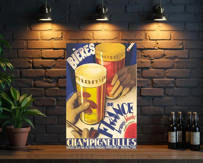 Bières de France Champigneulles Sign - Heavy Metal Cafe & Bar Decor