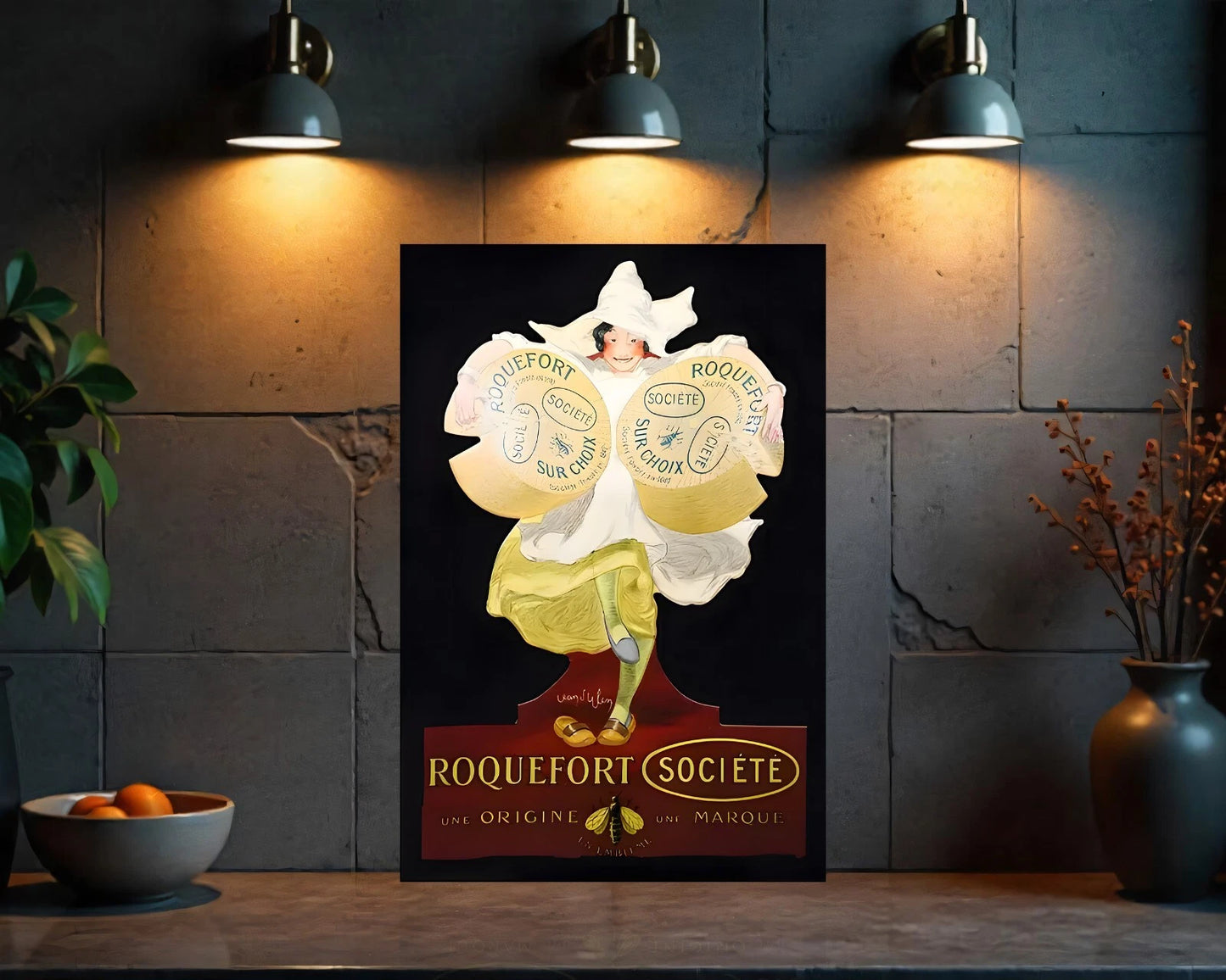 Roquefort Société Heavy Metal Sign - Cafe & Bar Decor