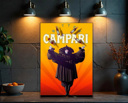 Campari Clown Heavy Metal Sign – Garage & Man Cave Decor