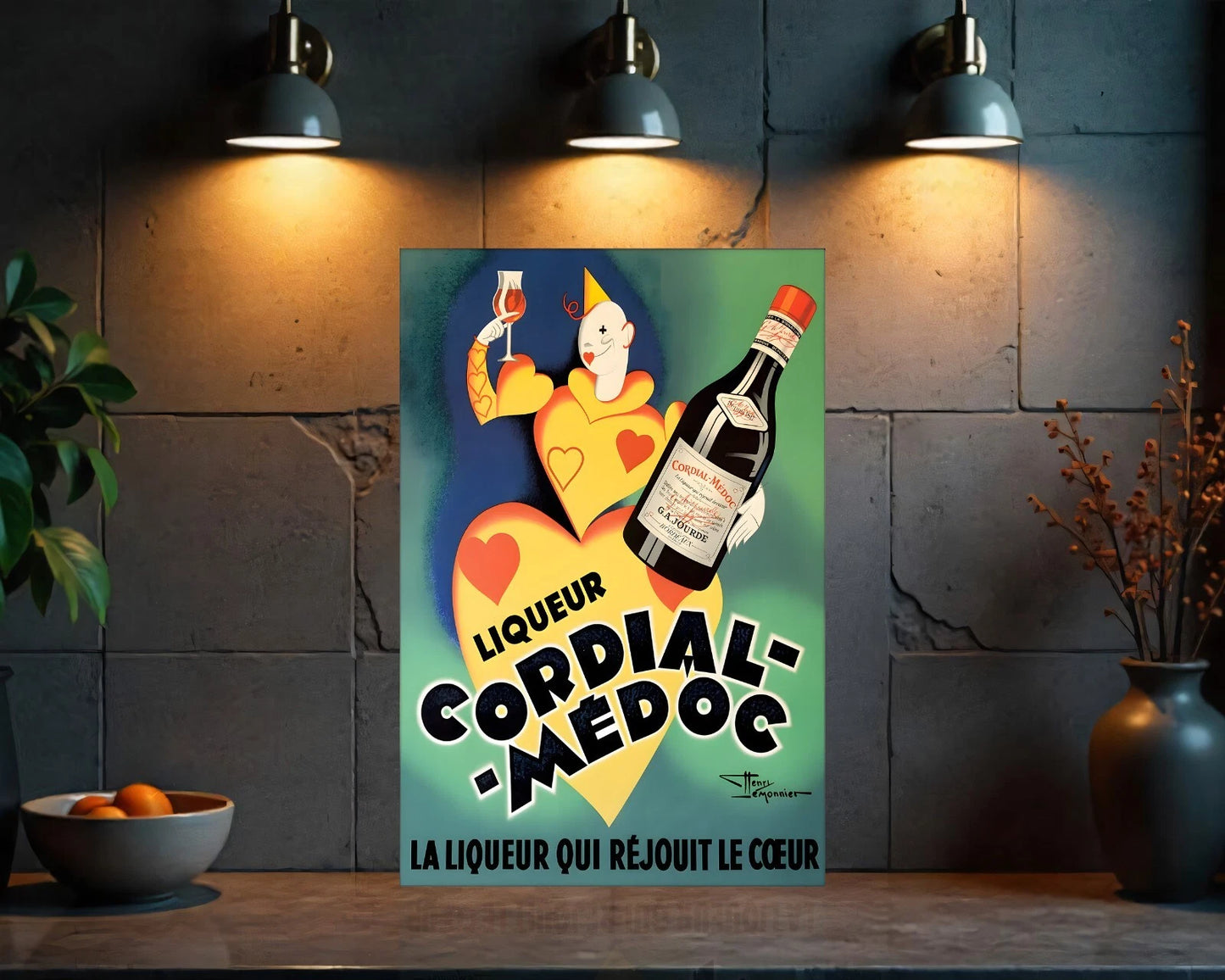 Cordial-Médoc French Liquor Sign - Heavy Metal Cafe & Bar Decor