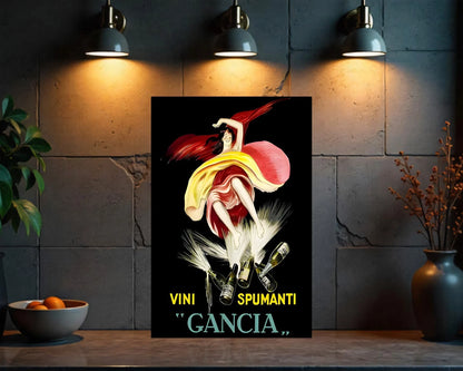 Vini Spumanti Gancia Sparkling Heavy Metal Sign - Cafe & Bar Decor