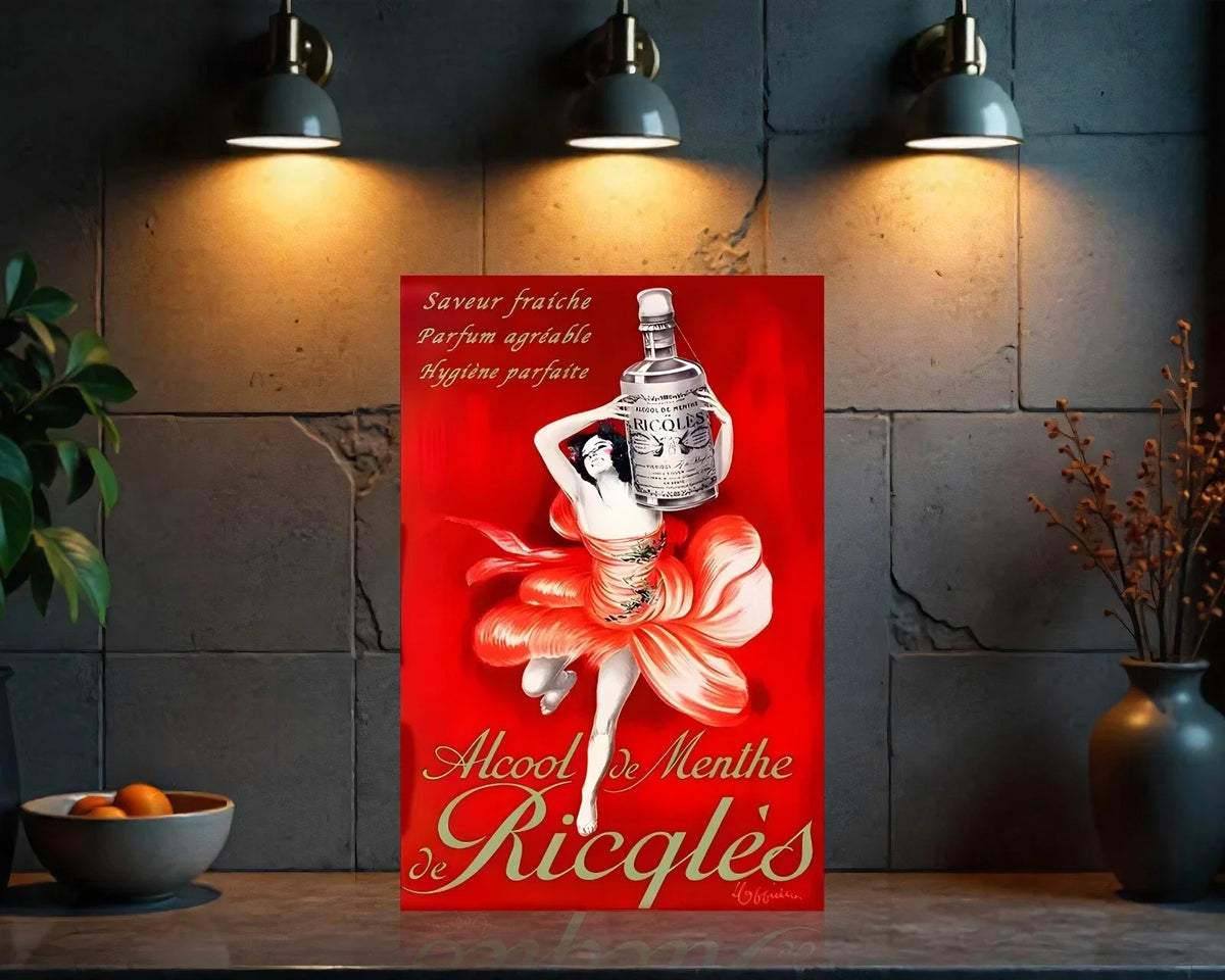 Alcool de Menthe de Ricqlès Heavy Metal Sign – Garage & Man Cave Decor