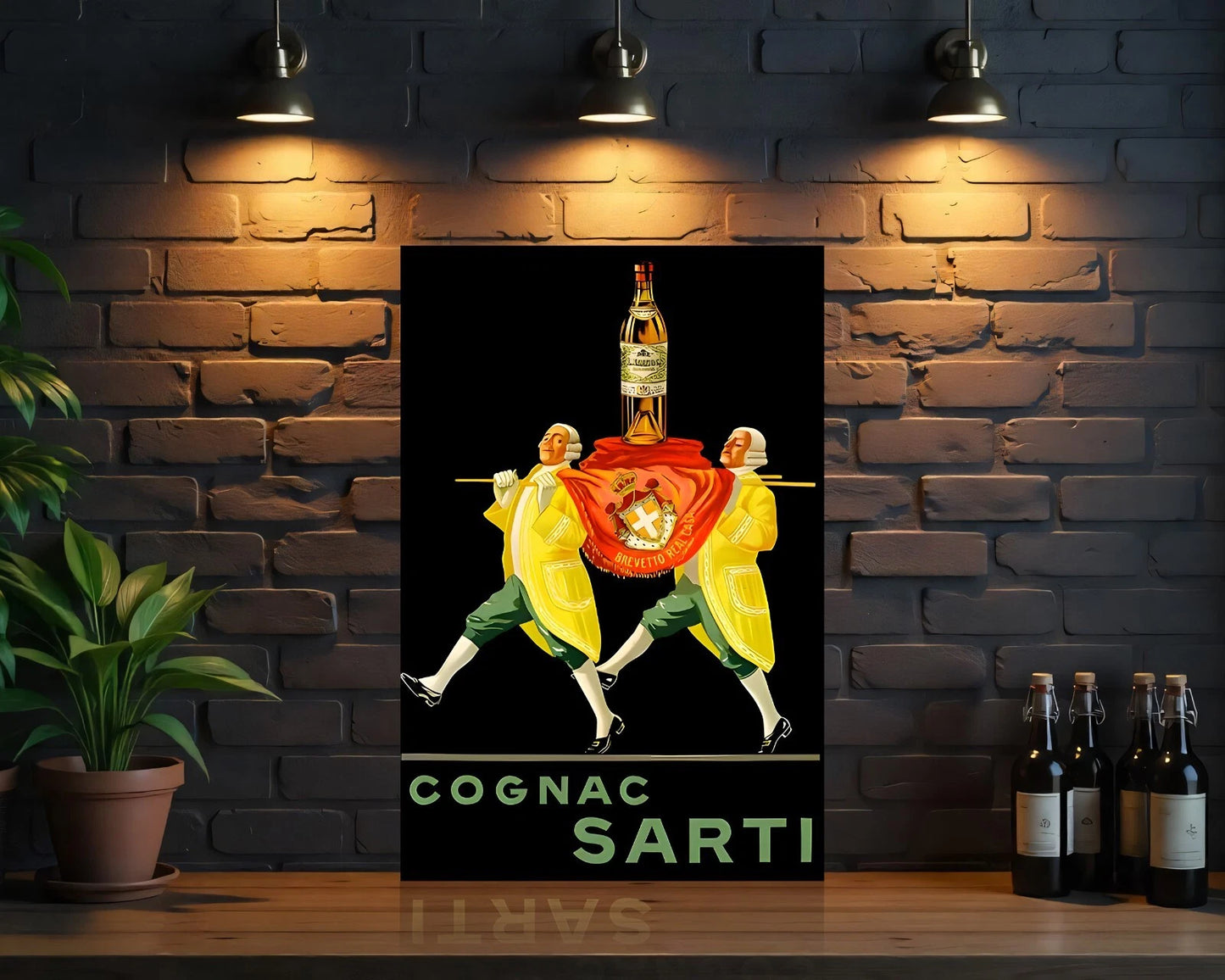 Cognac Sarti Vintage Sign - Heavy Metal Cafe & Bar Decor