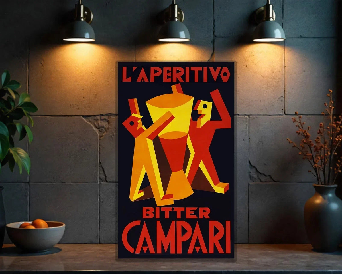 Campari L'Aperitivo Heavy Metal Sign – Garage & Man Cave Decor