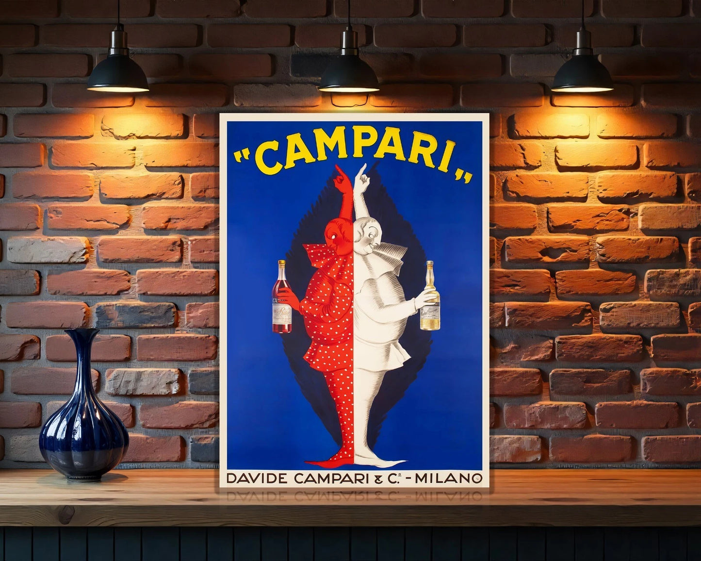 Campari Twins Vintage Sign - Heavy Metal Cafe & Bar Decor