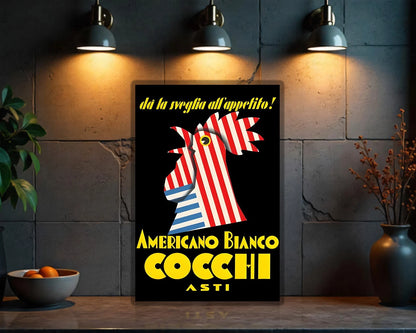 Americano Bianco Cocchi Asti  Sign - Heavy Metal Cafe & Bar Decor