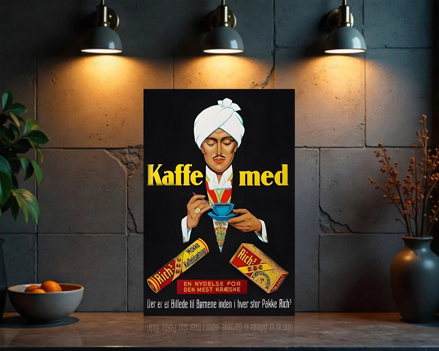 Rich’s Kaffe Vintage Sign – Heavy Metal Cafe Decor