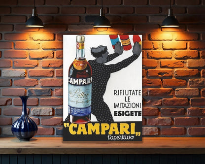 Campari Bitter Anti-Counterfeit Sign - Heavy Metal Cafe Decor