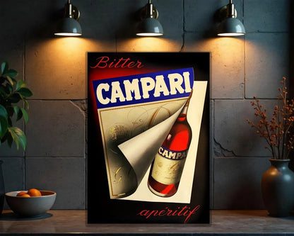 Campari Bitter Aperitif Heavy Metal Sign – Garage & Man Cave Decor