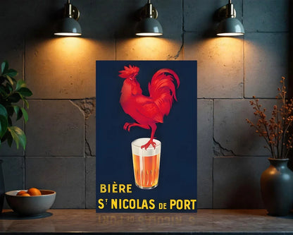 Bière St. Nicolas de Port Heavy Metal Sign – Garage & Man Cave Decor