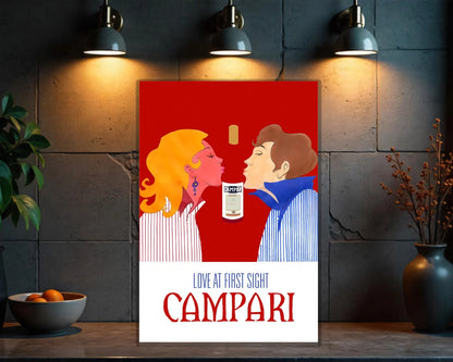 Campari  “Love at First Sight” Retro Pop Sign - Heavy Metal Cafe & Bar Decor