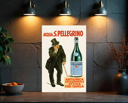 Acqua S. Pellegrino Heavy Metal Sign – Garage & Man Cave Decor