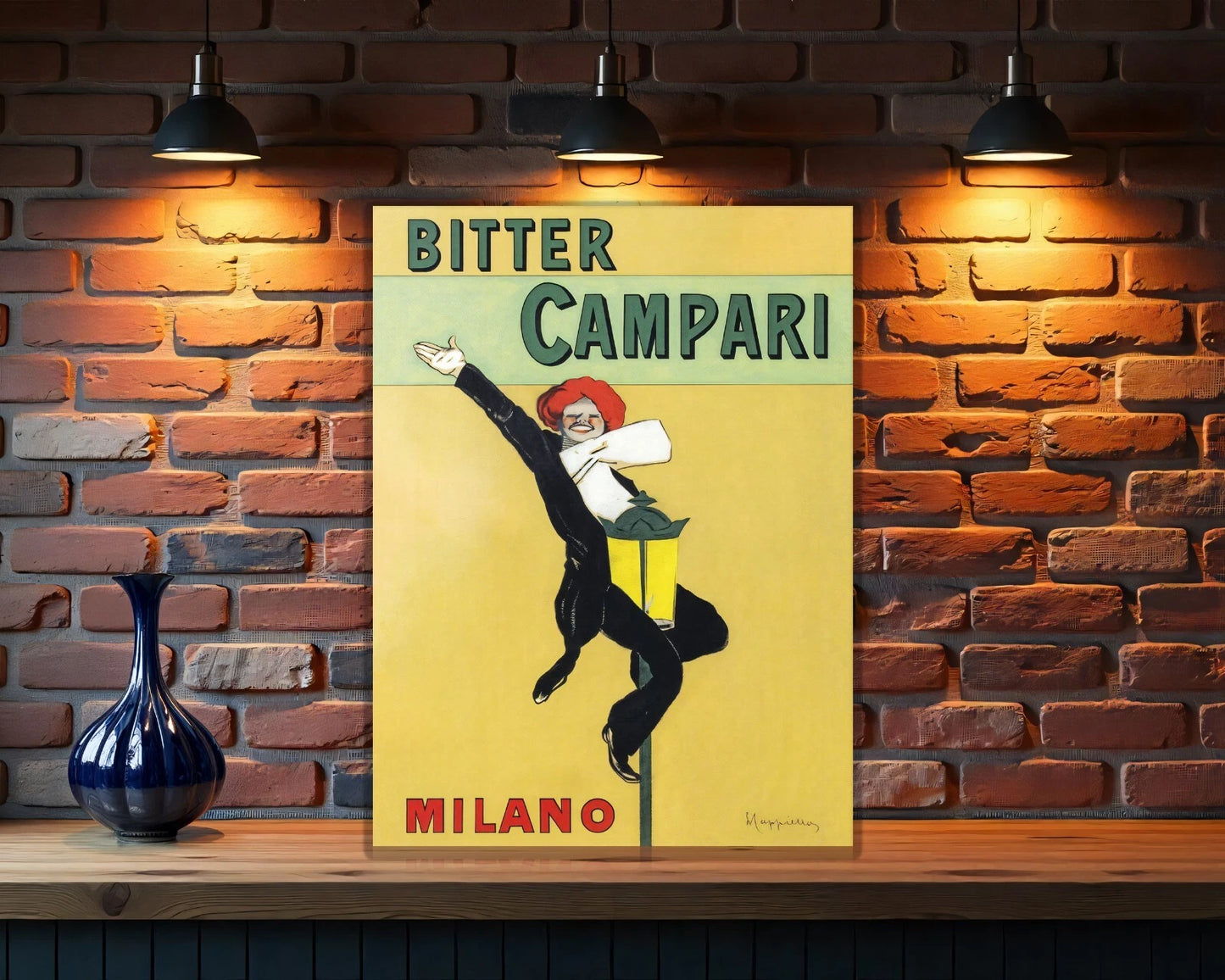 Campari Bitter Campari MILANO Yellow Sign - Heavy Metal Cafe & Bar Decor