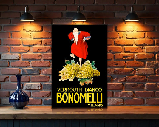 Bianco Bonomelli Vermouth Heavy Metal Sign – Garage & Man Cave Decor