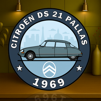 CITROËN DS 21 Pallas The Goddess of French Heavy Metal Sign (1969) – Garage & Man Cave Decor