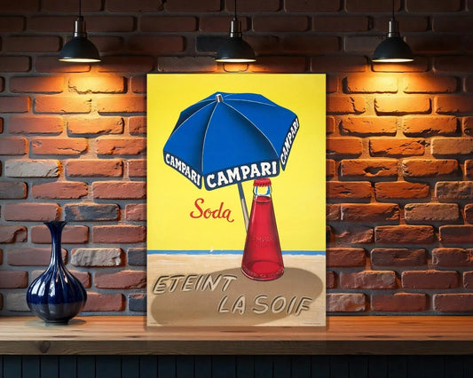 Campari Soda Éteint La Soif Heavy Metal Sign – Garage & Man Cave Decor