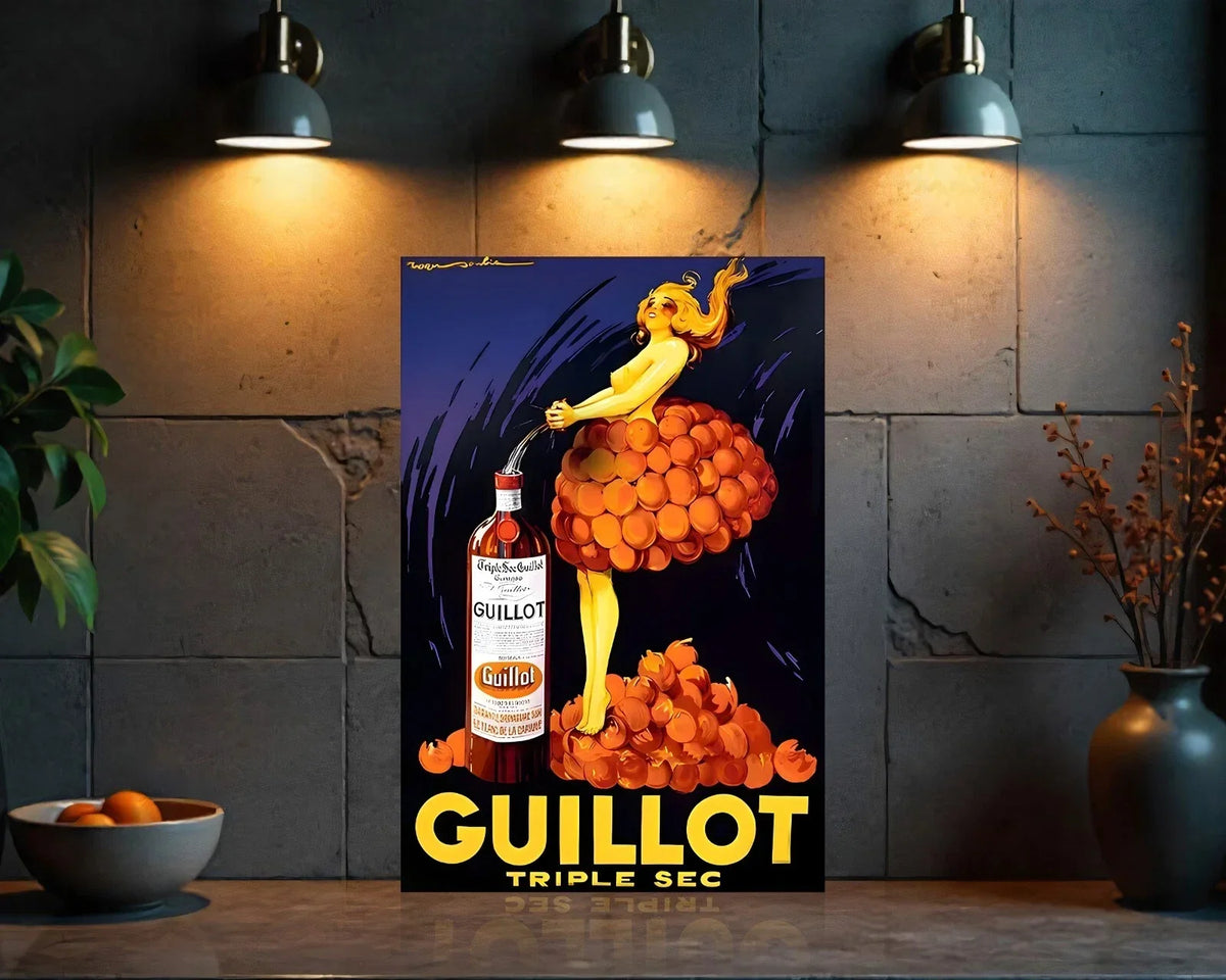 Guillot Triple Sec Heavy Metal Sign – Garage & Man Cave Decor