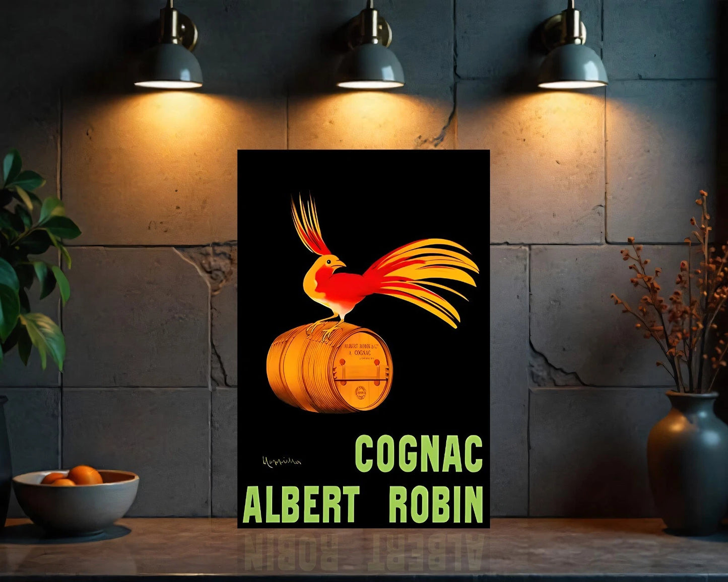 Cognac Albert Robin Heavy Metal Sign - Cafe & Bar Decor
