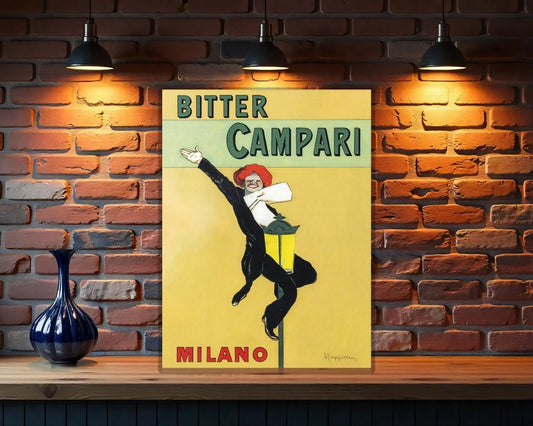 Campari Bitter Campari MILANO Yellow Heavy Metal Sign – Garage & Man Cave Decor