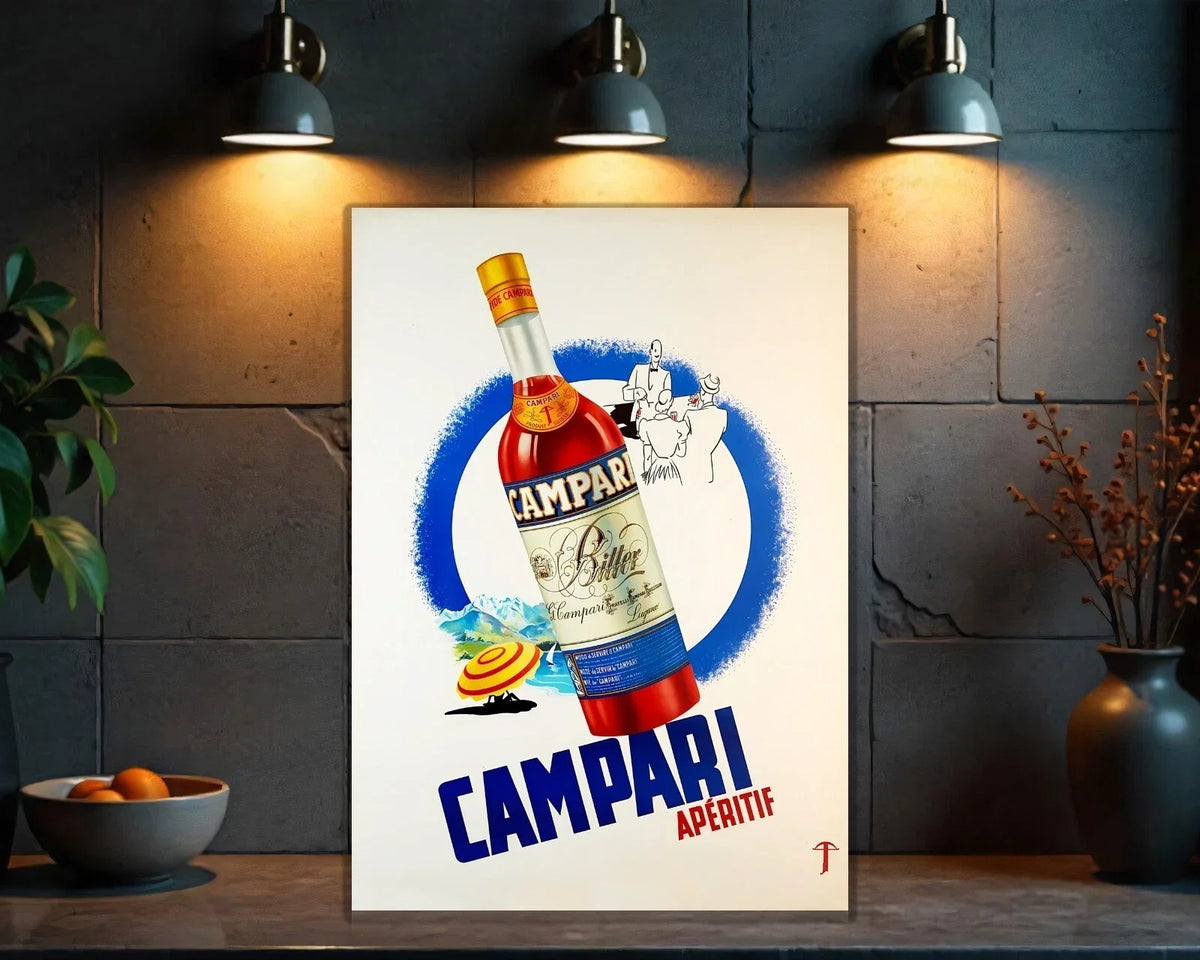 Campari Apéritif Circle Edition Heavy Metal Sign – Garage & Man Cave Decor