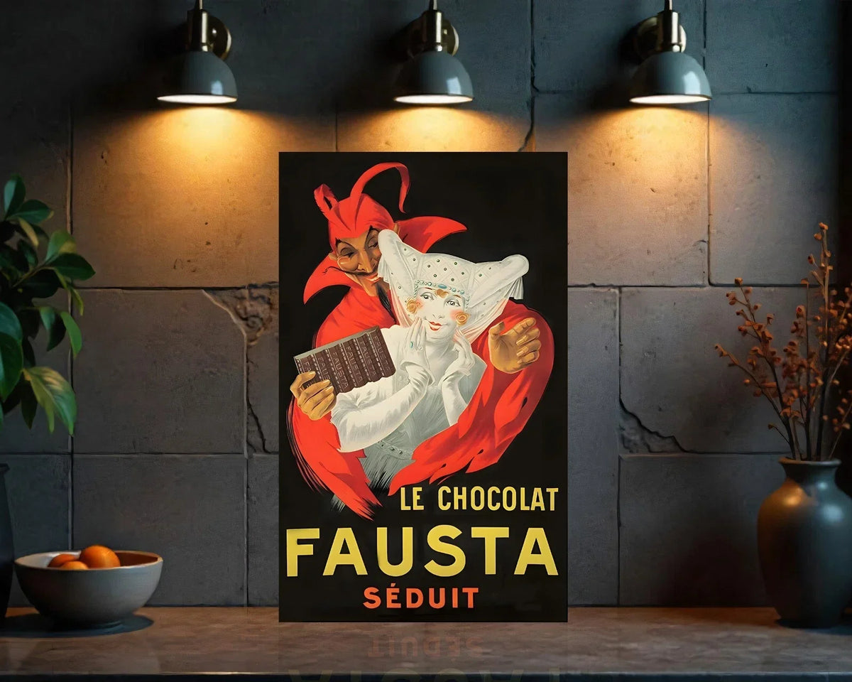 FAUSTA Chocolate Heavy Metal Sign – Garage & Man Cave Decor