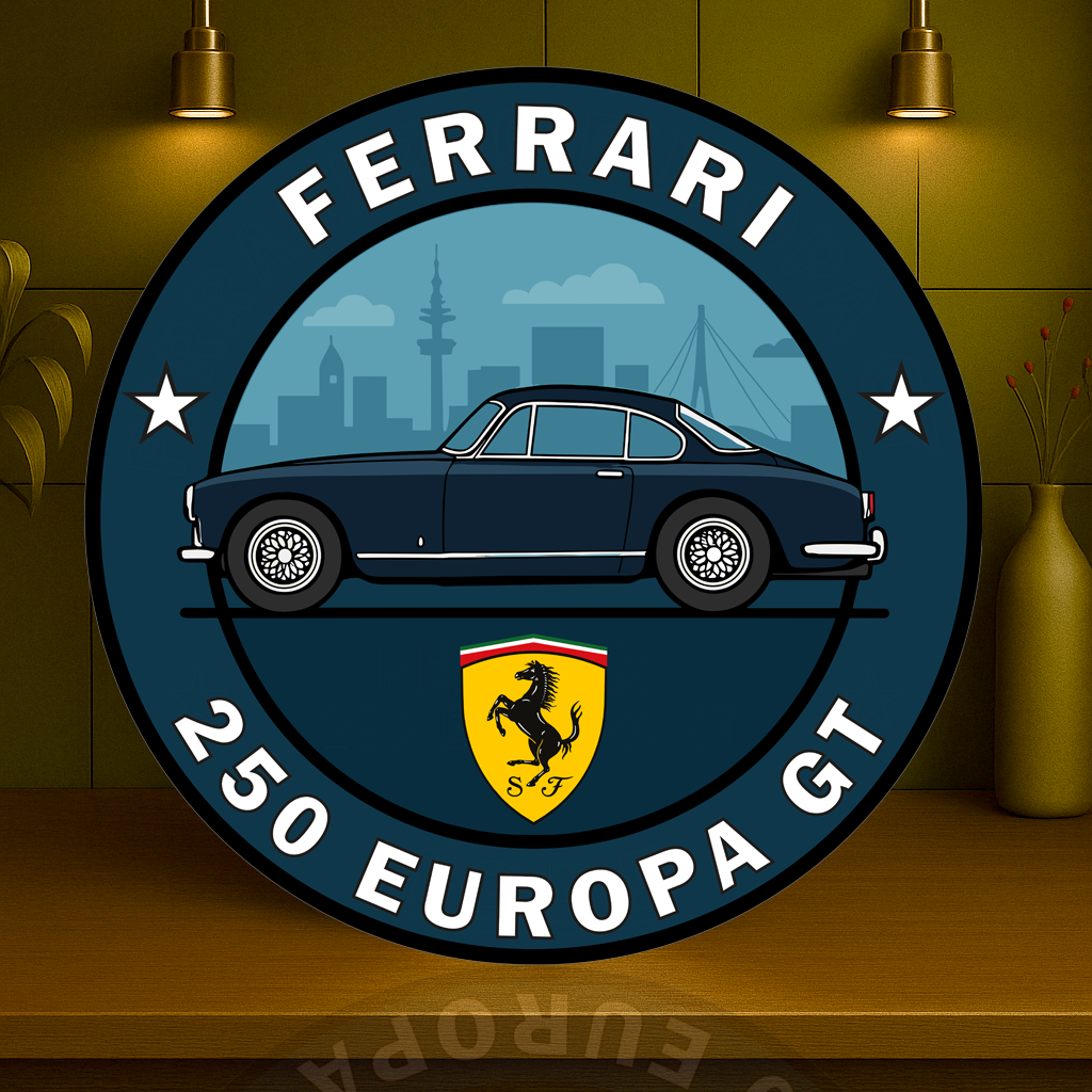 Ferrari 250 Europa GT Maranello’s Grand Touring Icon Sign (1954) – Garage & Man Cave Decor