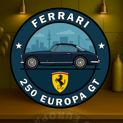 Ferrari 250 Europa GT Maranello’s Grand Touring Icon Sign (1954) – Garage & Man Cave Decor